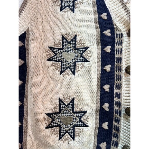 Christopher & Banks Women's Ramie Hand Embroidered Vest Size M Beige Geometric - Picture 6 of 12